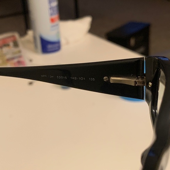 VINTAGE!! Prada Black Glasses with Silver Accents